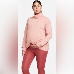 NWT! Nike Womens Dri-Fit Maternity Pullover - Pink Size L